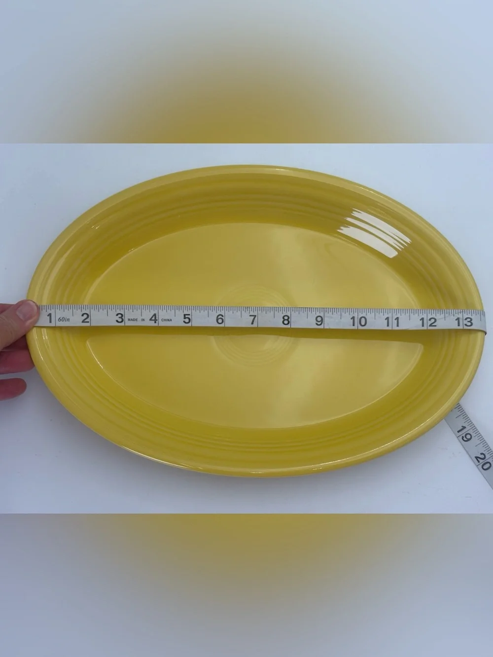 Fiesta by Homer Laughlin Bright Yellow Oval Serving Platter - 13.5”